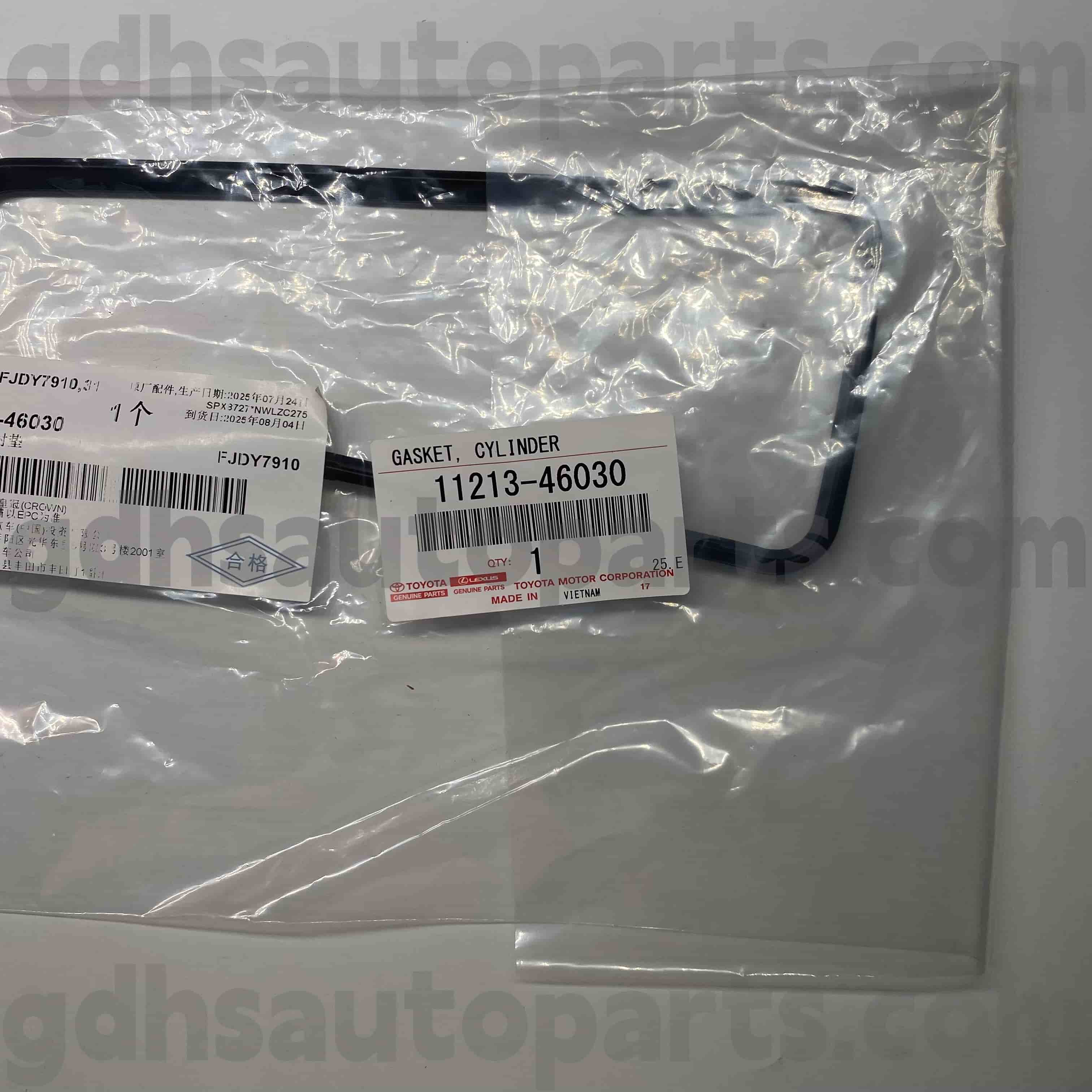 11213-46030 Toyota Fíor-Pháirteanna Clúdaigh Comhla Ceart Gasket le haghaidh CROWN, SUPRA, ARISTO, LEXUS IS300 chassis NO.JZS160